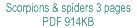 Scorpions & spiders 3 pages PDF 914KB