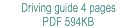 Driving guide 4 pages PDF 594KB